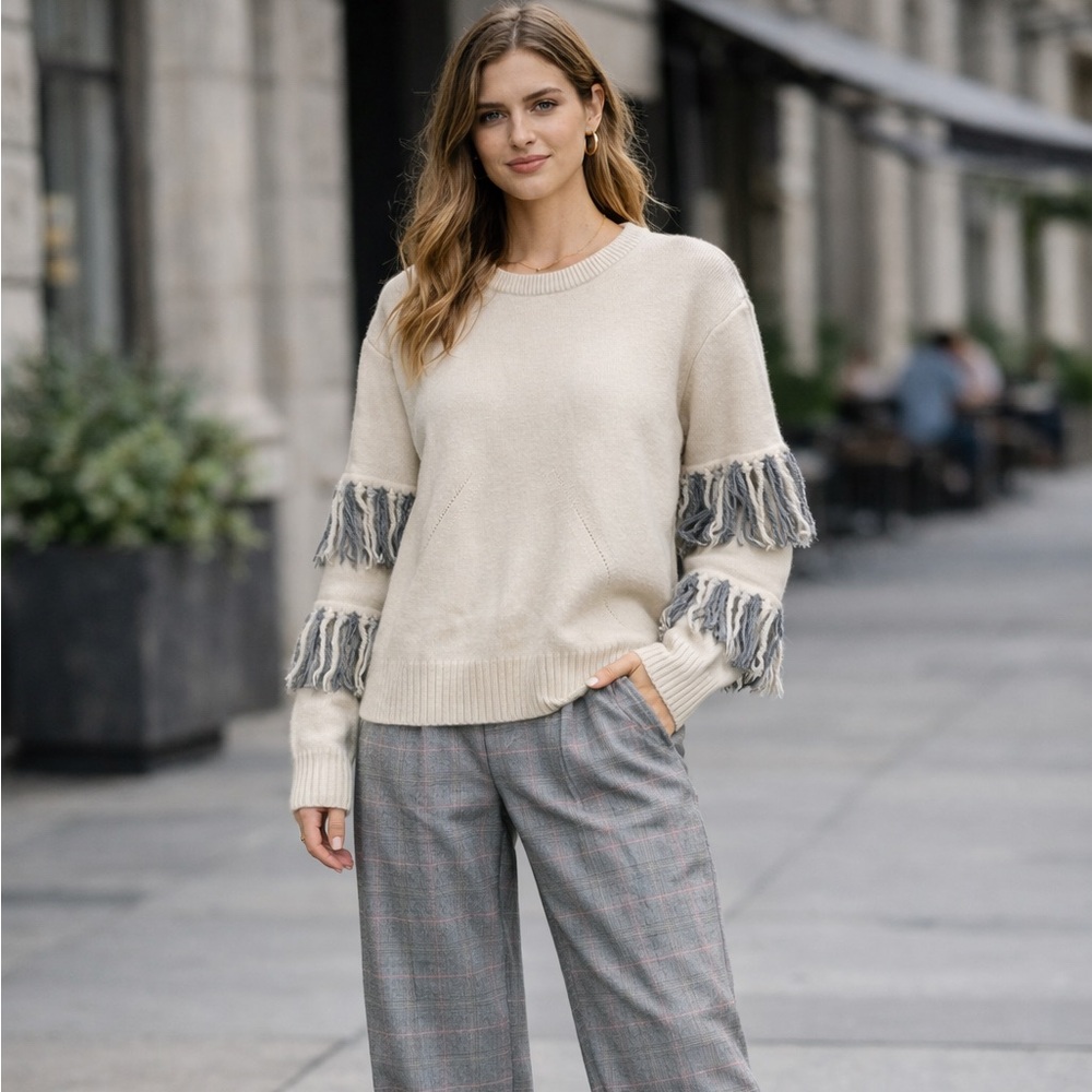 Tabula Rasa Wool Sweater with Fringe